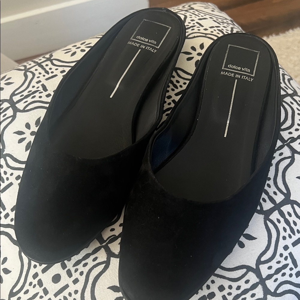 Dolce Vita Black Suede Mules